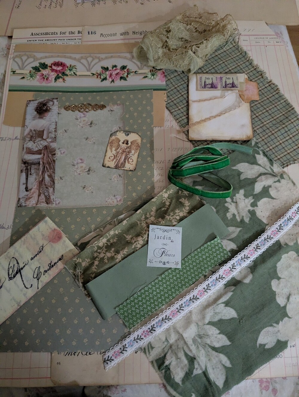 Green Envy Fabric & Trim Journal Lot